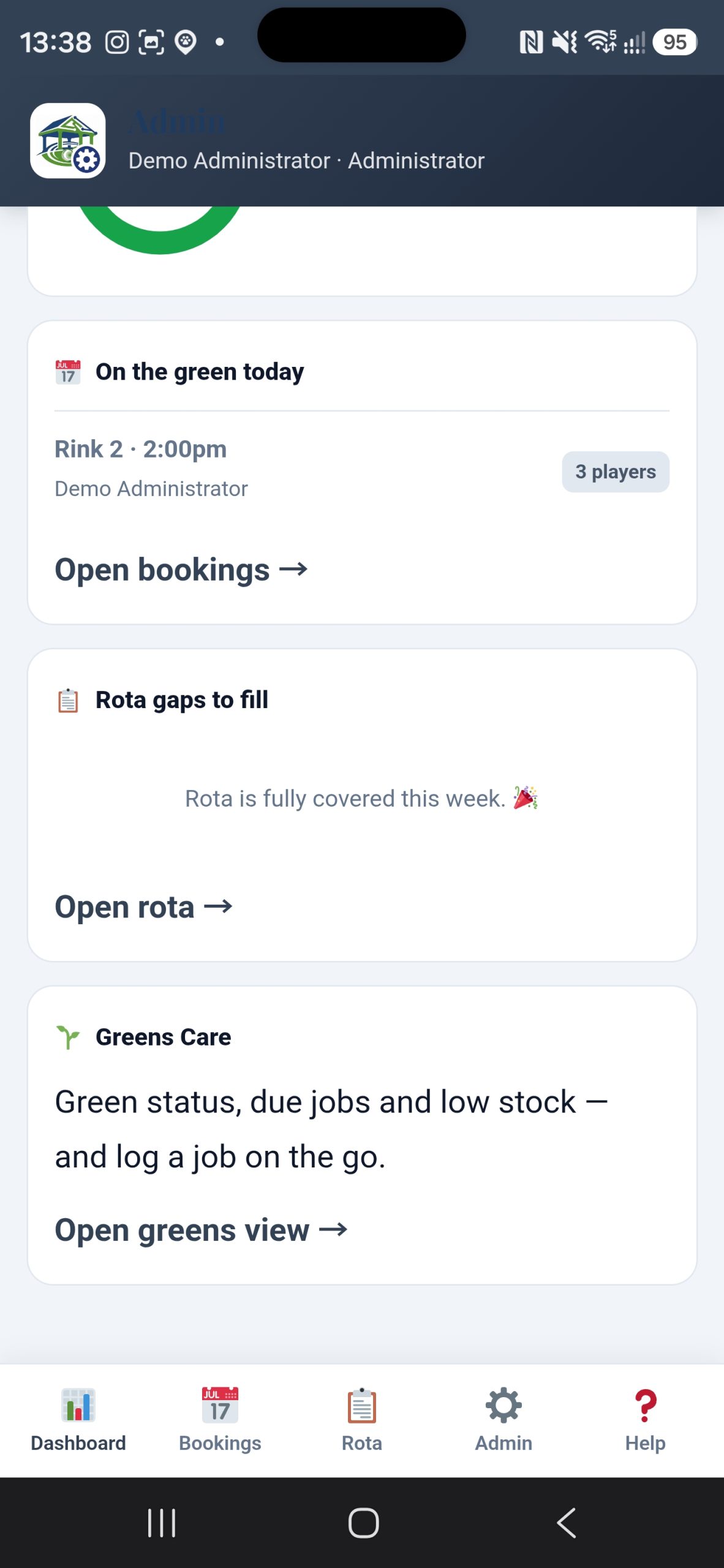 Dashboard Info Cards